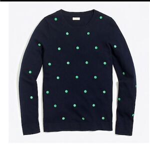 J CREW Polka Dot Teddie Sweater